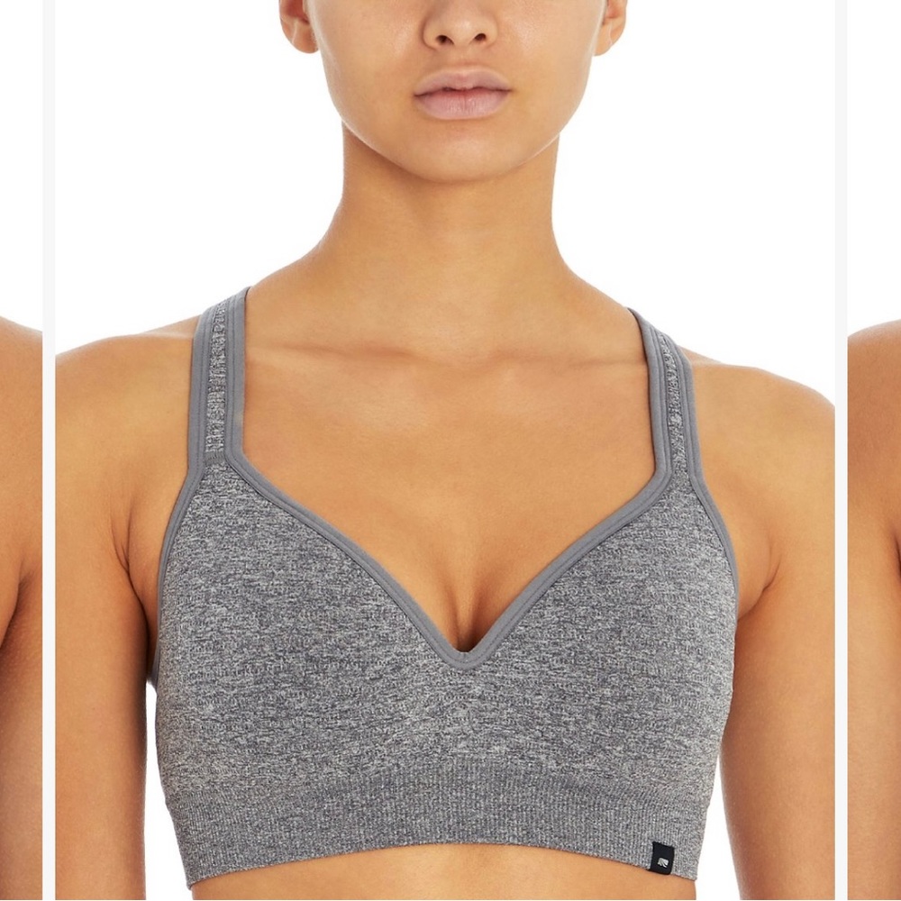 Marika XL Heather Charcoal Jacquard sports bra